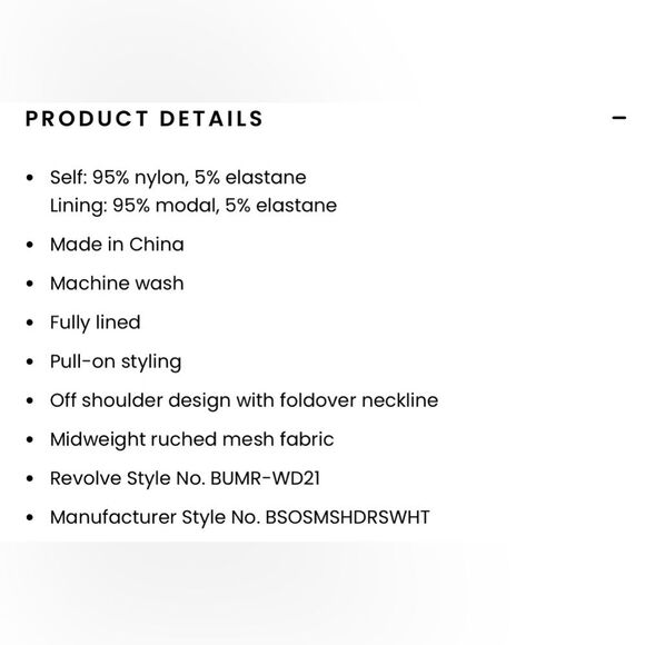 BUMPSUIT NEW Off The Shoulder Soft Mesh Maternity Dress in Ivory - Picture 16 of 16